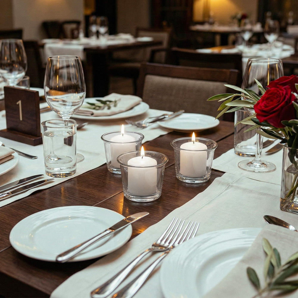 Royal Imports dripless wax votives for mess-free event setups