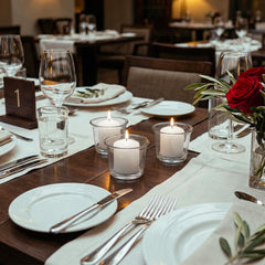 Royal Imports dripless wax votives for mess-free event setups