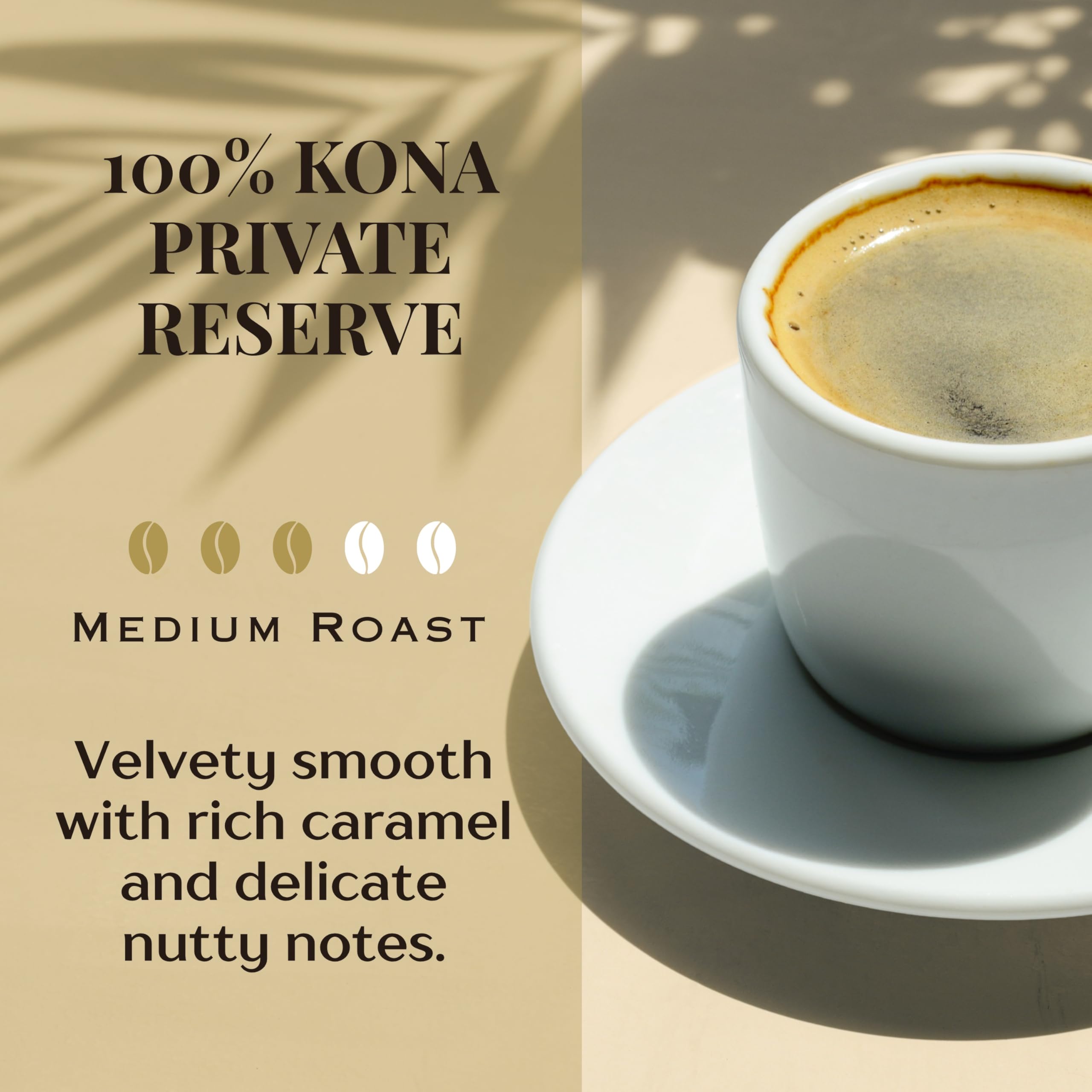 ROYAL KONA Ground coffee steams in a cozy cup for a comforting morning