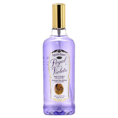 Royal Violets baby cologne bottle with a gentle, long-lasting fragrance for skin and clothes.