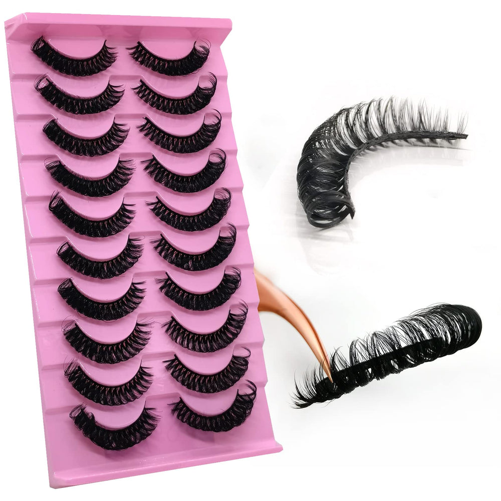 Royaomis 3D Russian D-Curl lash strips deliver lifted, natural-looking eyes with a bold flutter