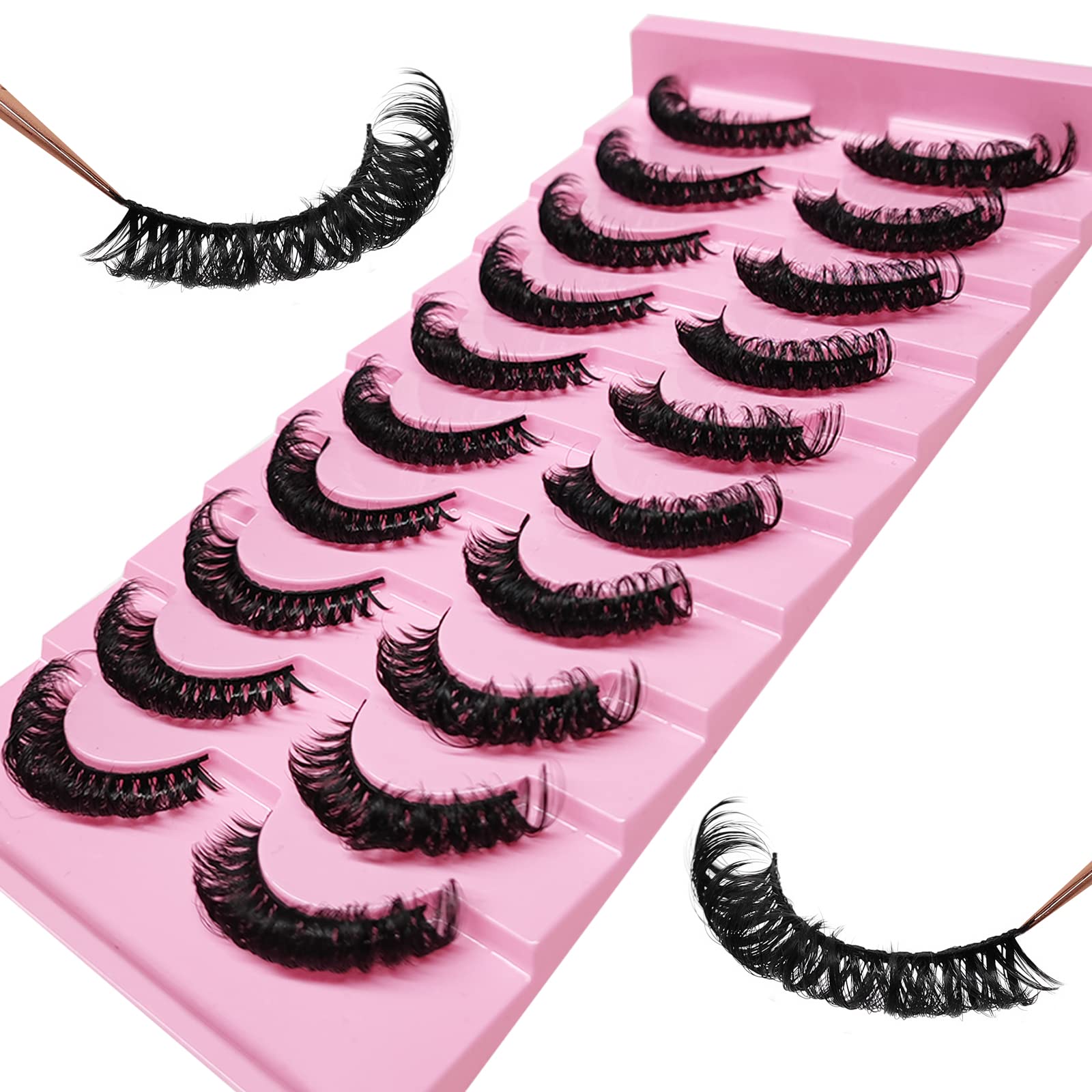 Royaomis silk faux mink lashes feel lightweight and plush on the lid