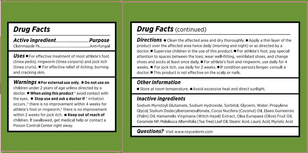 RoyceDerm bar packaging close-up highlighting medicated formula.