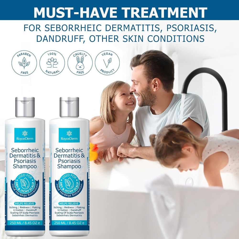 Roycederm shampoo ingredients herbal extracts highlighted for gentle care