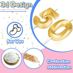 ROYOROYI wedding and anniversary cake candle adds a luxe touch.