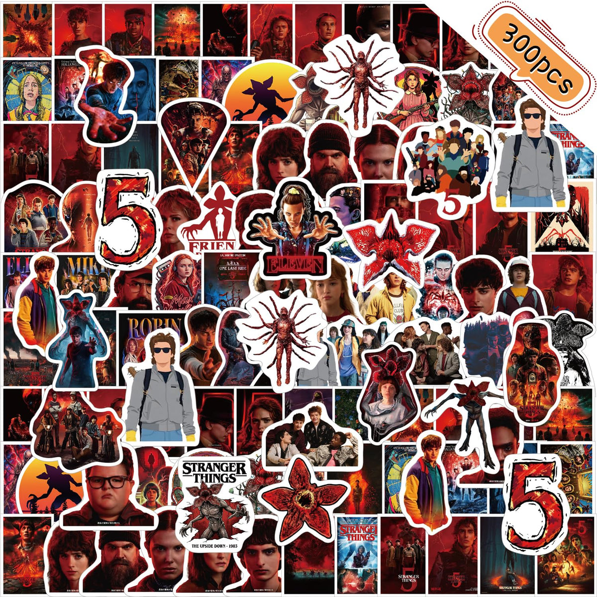 RRIVAN 300pcs stickers collection for laptops and gear, vibrant and durable.