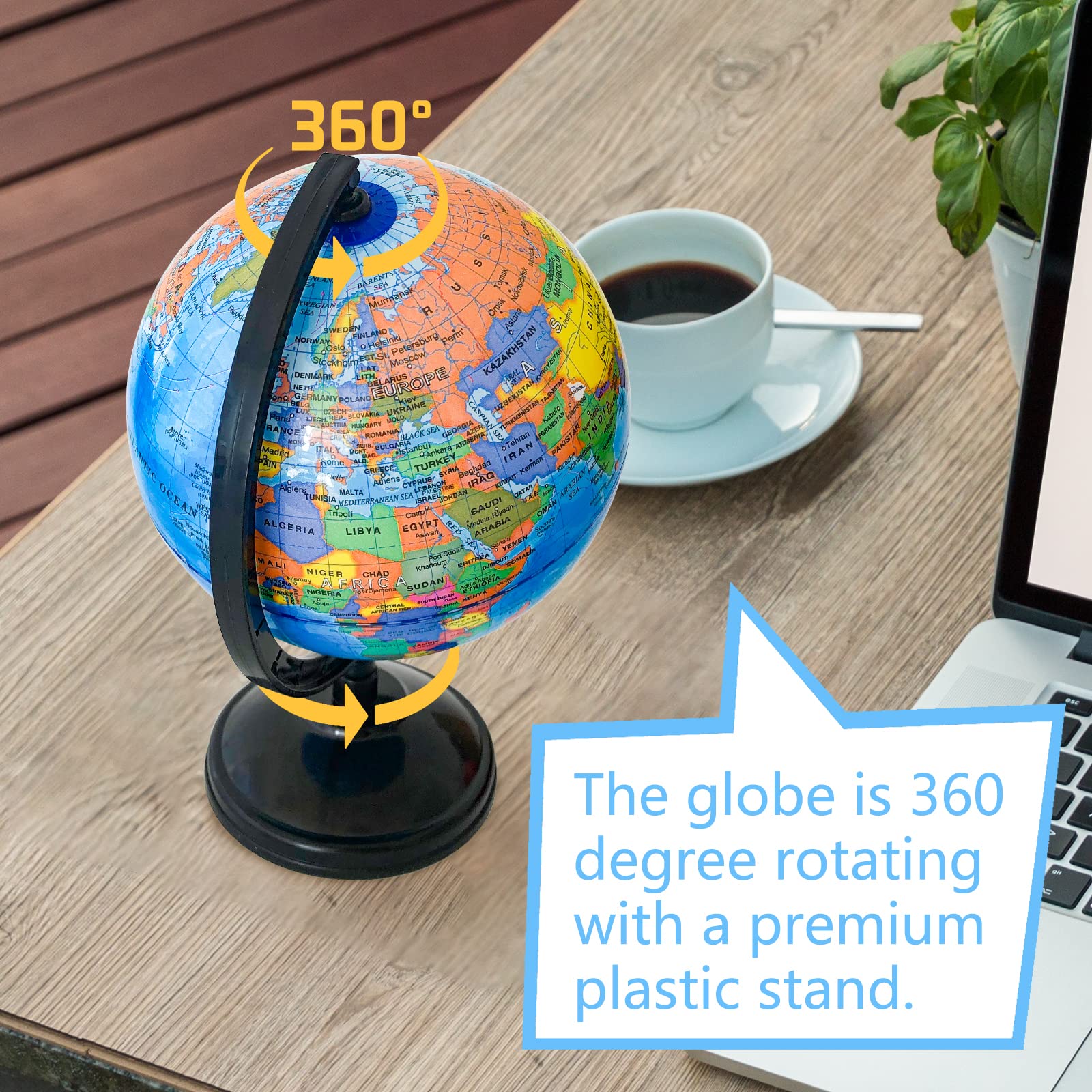 Rrshnsgv durable plastic frame provides stable on-desk support.