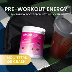 RSP AminoLean Berry Elixir glass shows vibrant color and smooth intake.