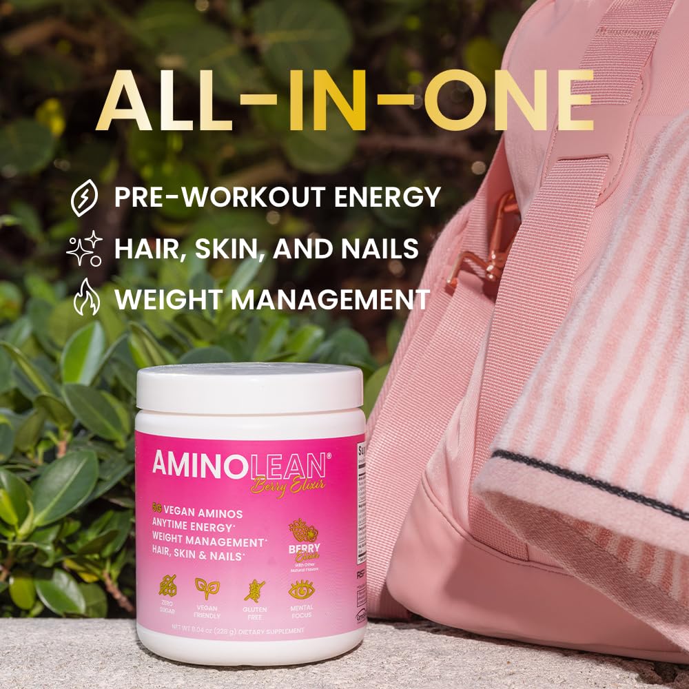 RSP AminoLean Berry Elixir pour action highlights fast mix and flavor.