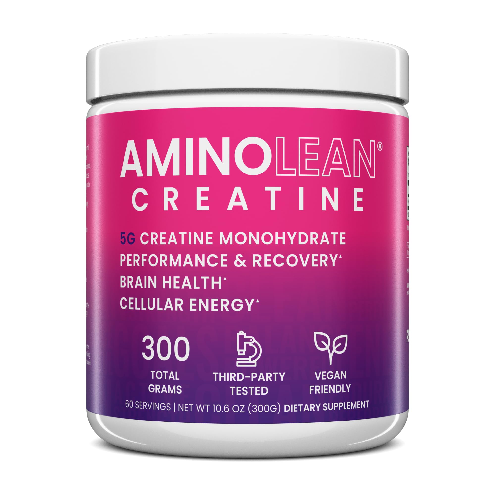 RSP NUTRITION AminoLean Creatine bottle on shelf supports lean muscle tone during daily workouts