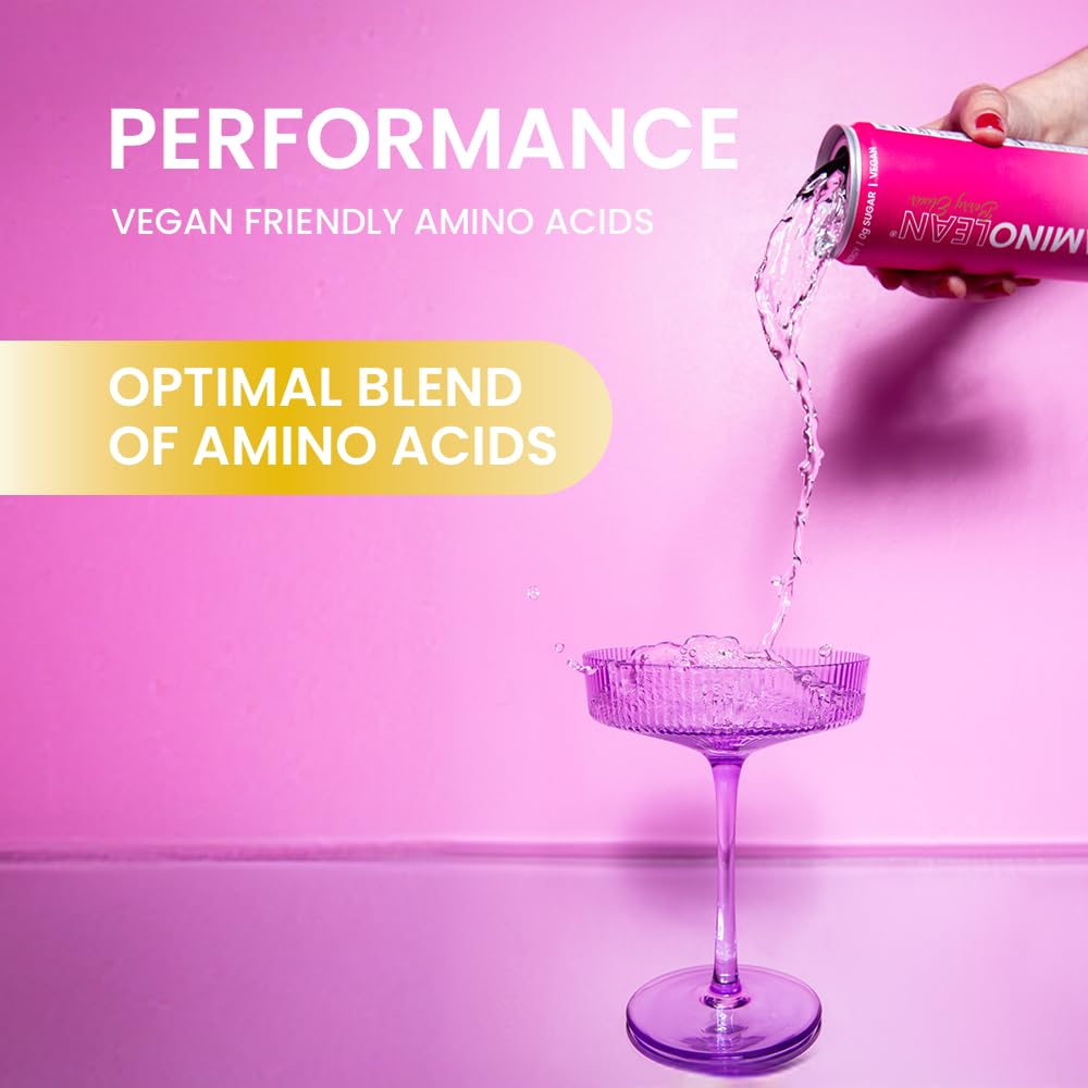 AminoLean Berry Elixir scoop demonstrates quick mixability.
