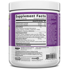 AminoLean tub opened with scoop showing vegan BCAA support.
