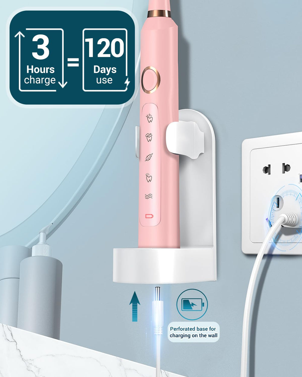 Rtauys M5 120-days battery life highlights travel-ready convenience.