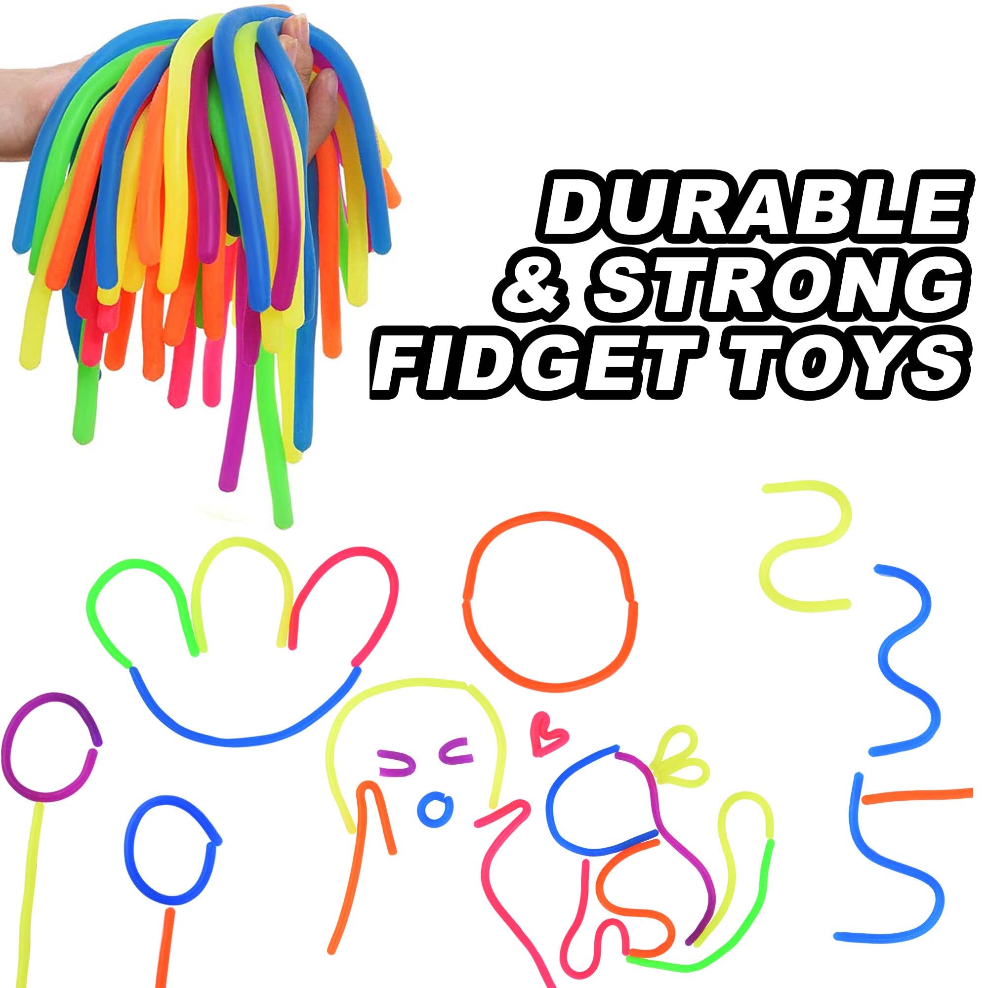 Sensory play with Rtinsd noodles helps focus during activities