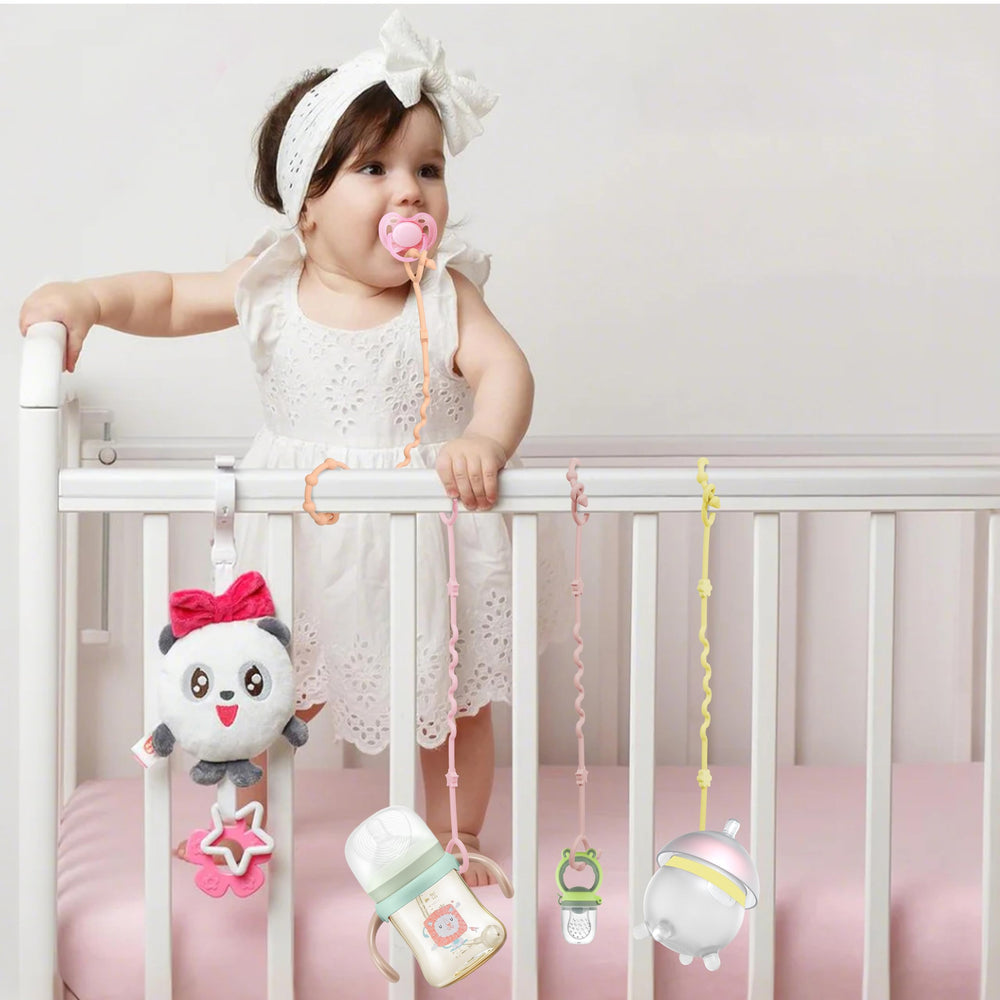 RTMOK buckle-style clip adds security to pacifier and teether