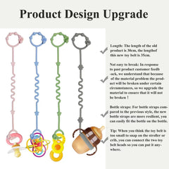 RTMOK pacifier clip with bottle belt keeps items attached during walks.