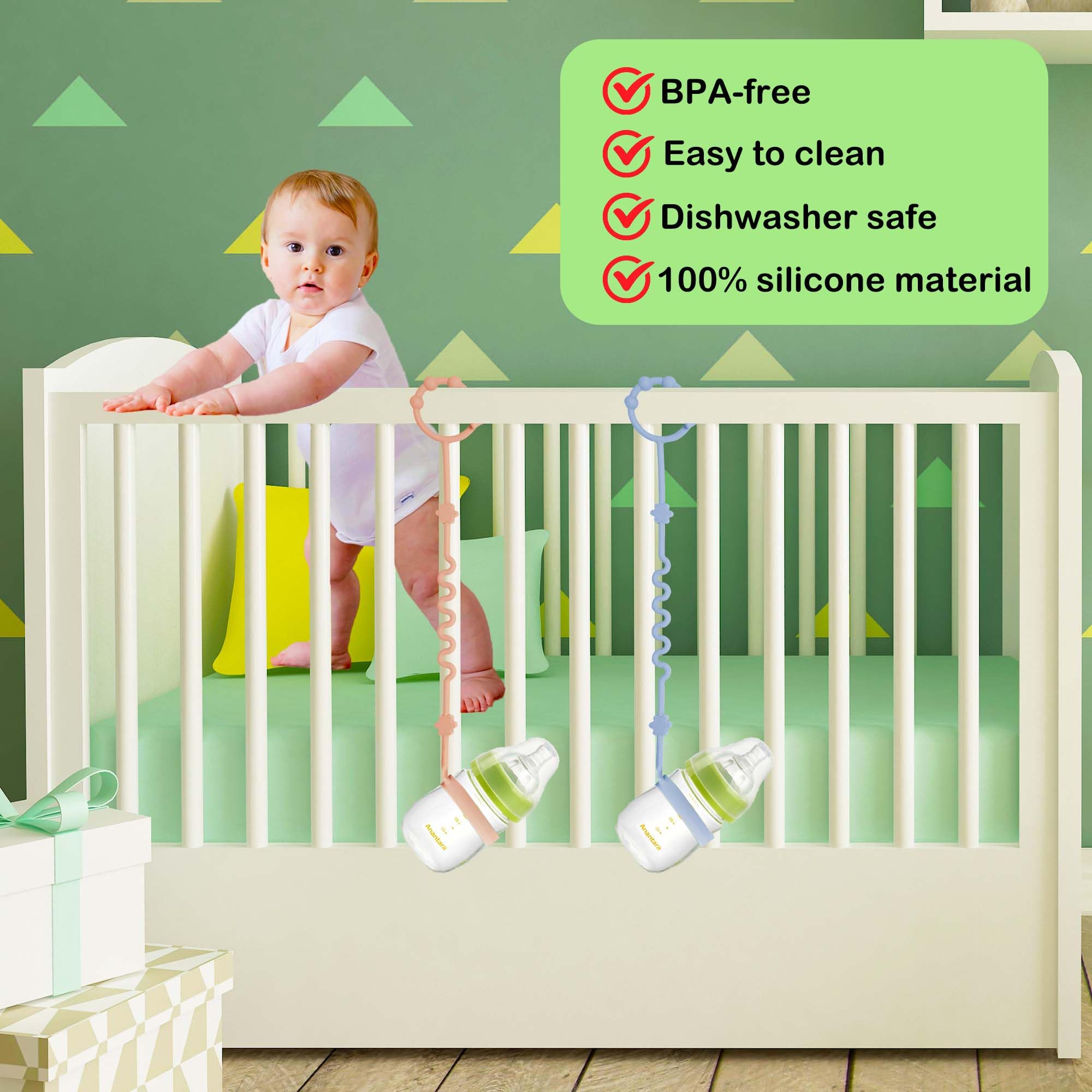 RTMOK sippy cup strap compatible with bottles for on-the-go stability