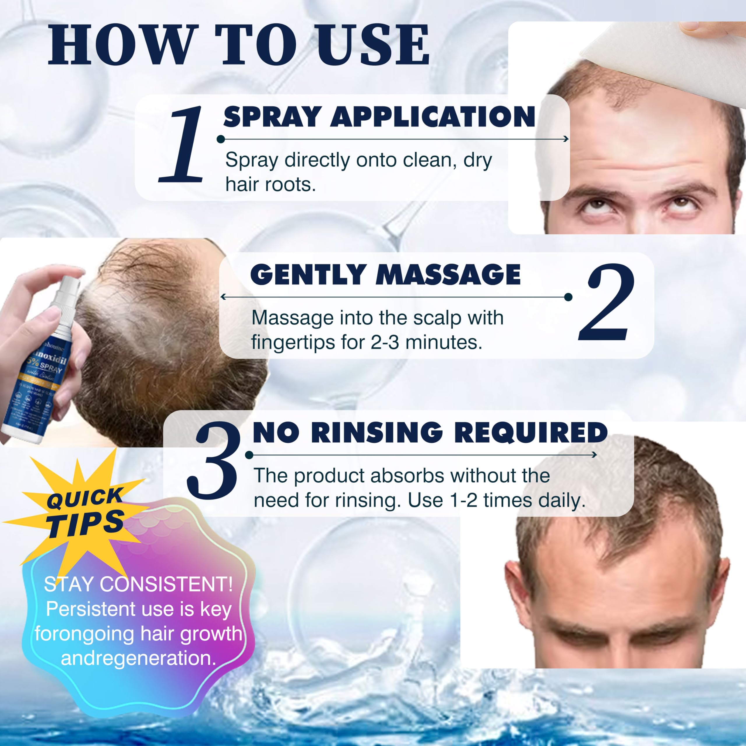 Ruahouine women’s hair growth concept with scalp nourishment hint.