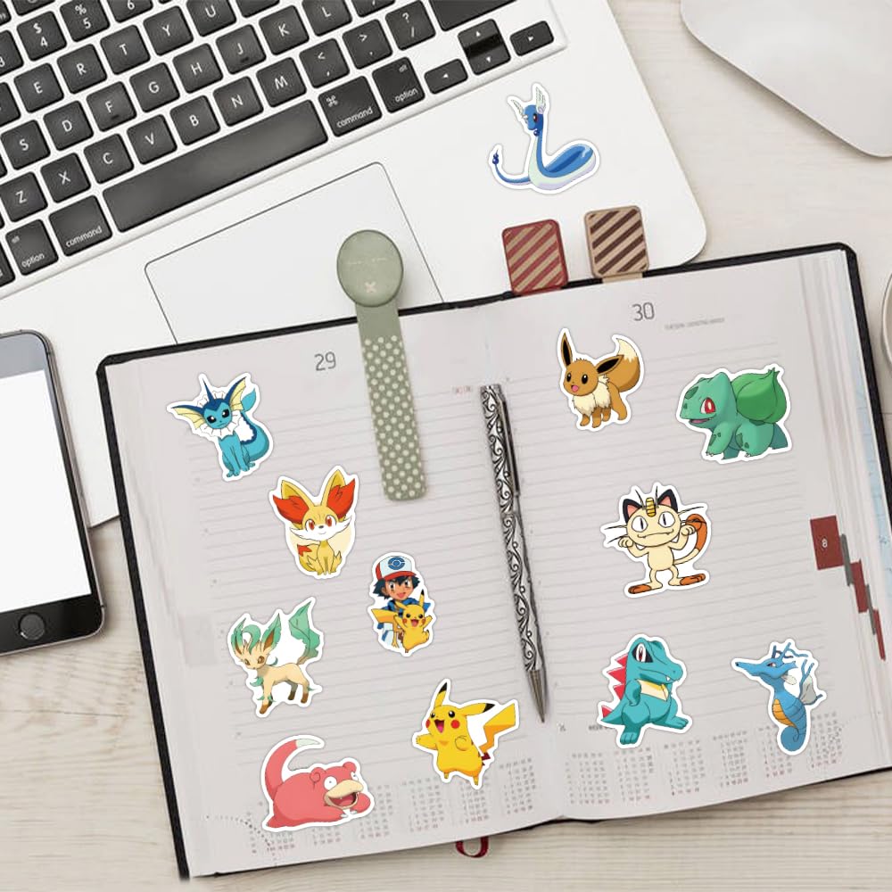 RUBANG 50pc sticker pack display with diverse monster designs