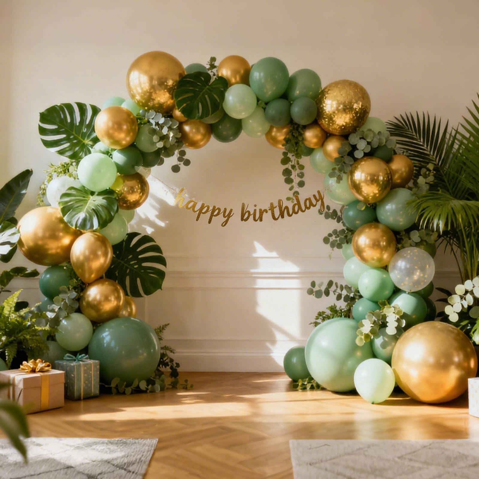 Rubfac 129pc metallic gold balloons 5inch perfect as accents and fillers.