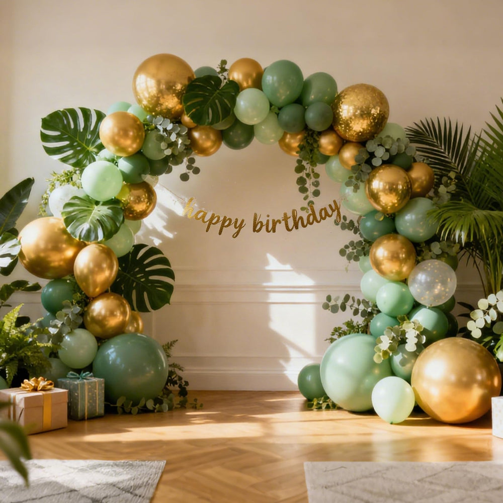 Rubfac 129pc metallic gold balloons 5inch perfect as accents and fillers.