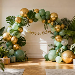 Rubfac 129pc metallic gold balloons 5inch perfect as accents and fillers.