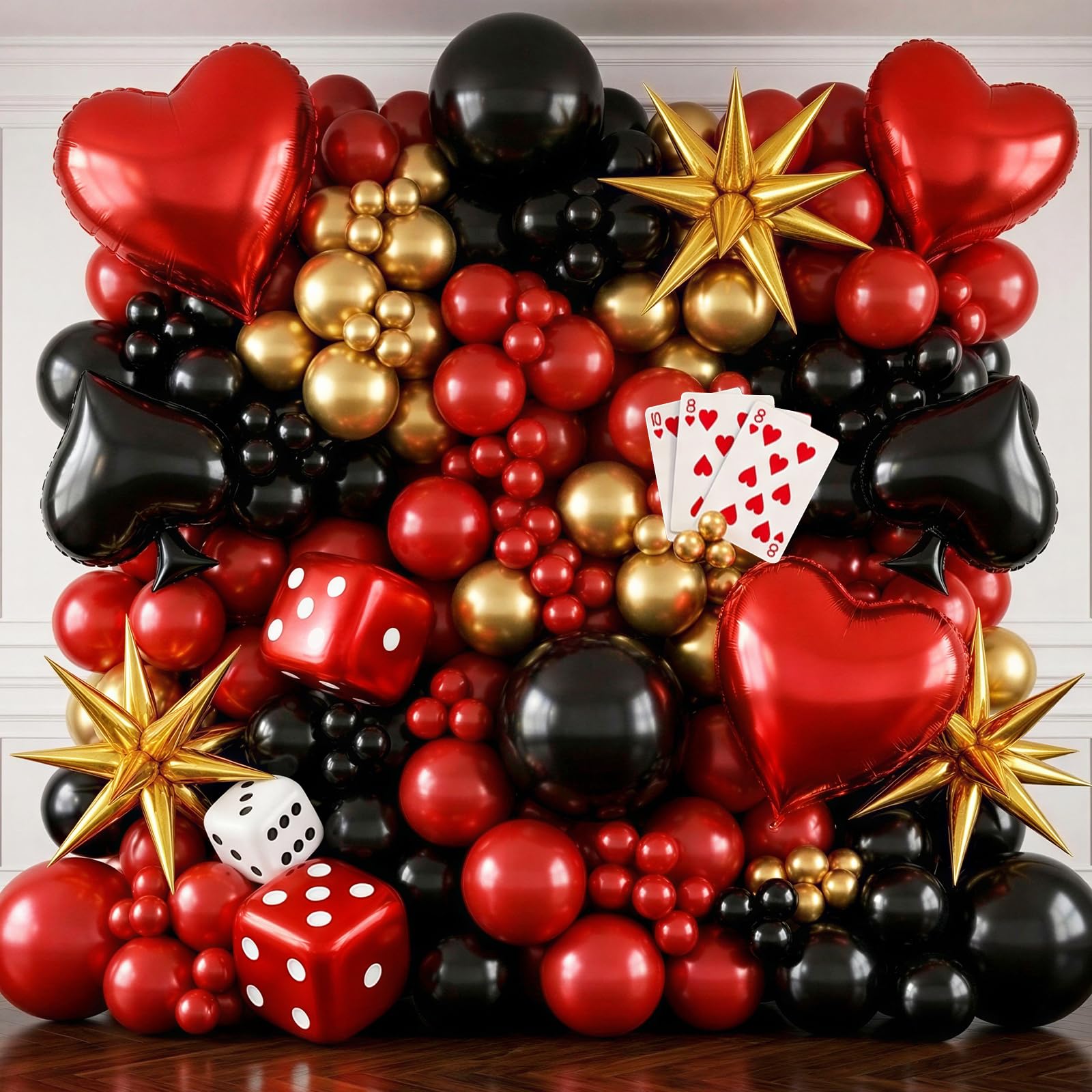 Rubfac 129-piece red balloons 5-inch for cute table accents