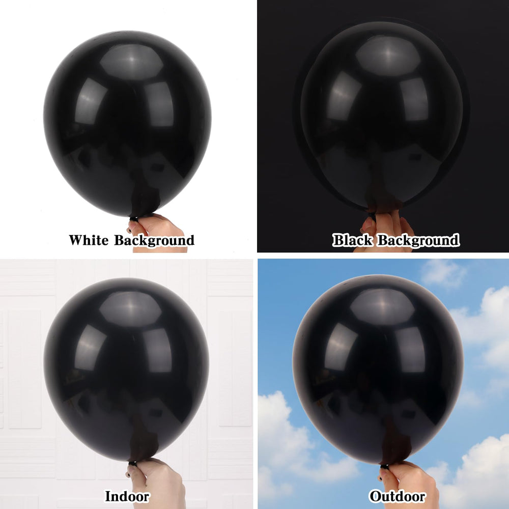Rubfac 10-inch black balloons for home wedding decor.