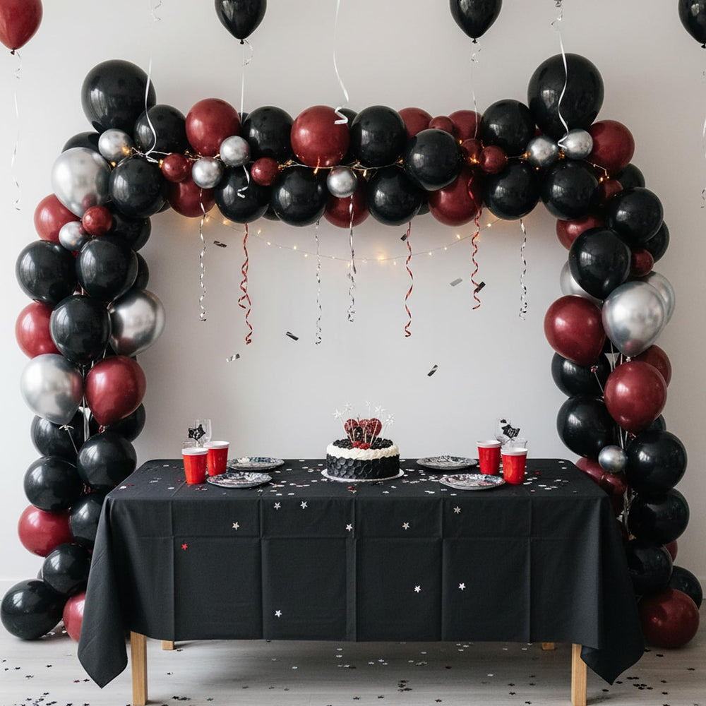 Rubfac 154pcs set includes balloons and ribbons for easy setup.