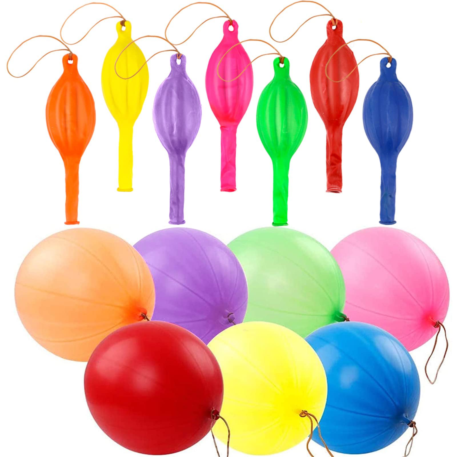 Rubfac 36pcs punch balloons in neon colors for lively party play