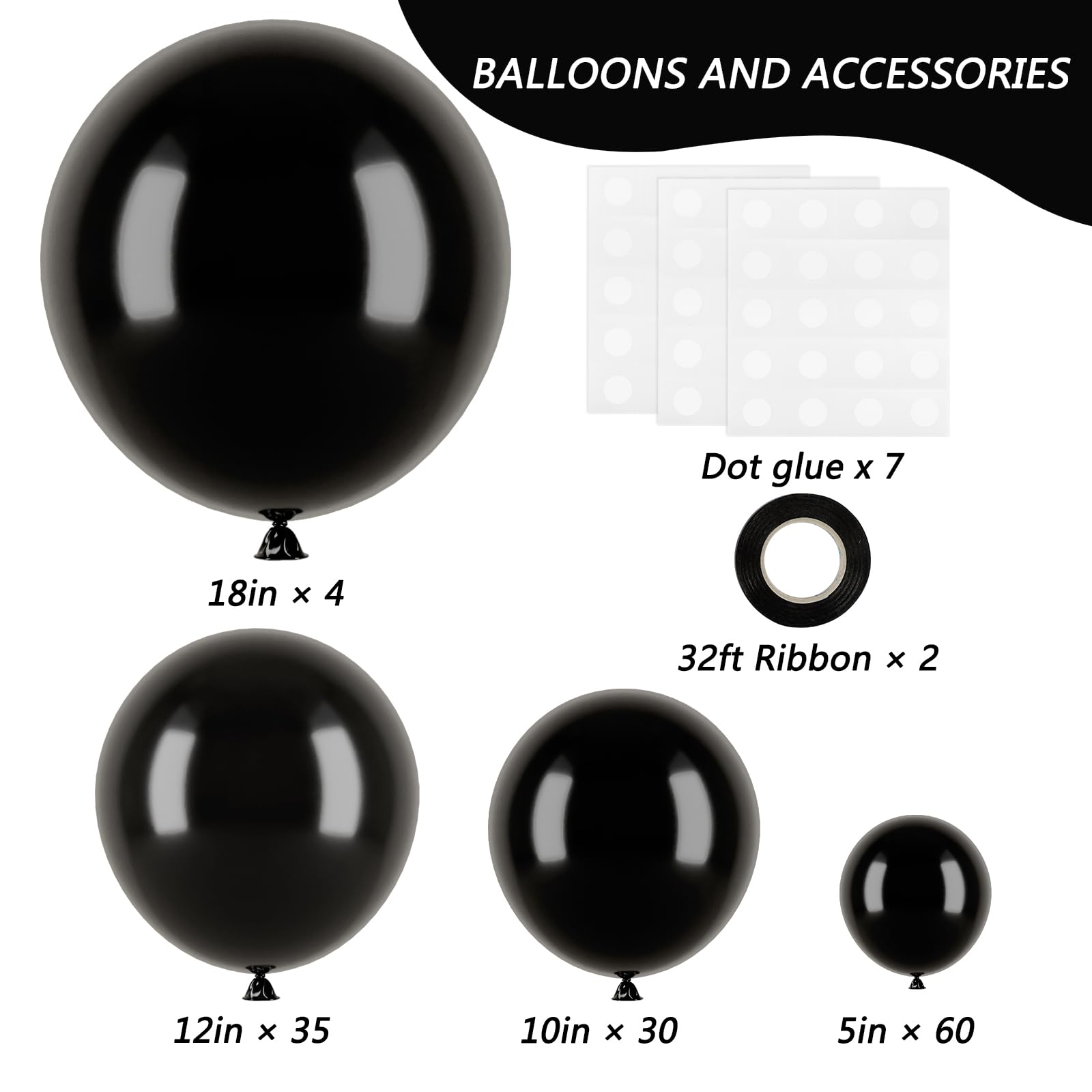 Rubfac 129-piece balloon arch kit for elegant garlands and backdrops