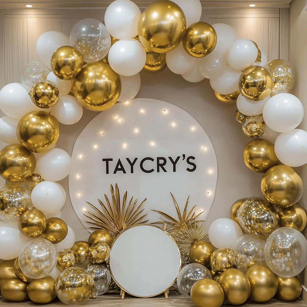 Rubfac balloon garland arch setup ideas for stylish party decor.