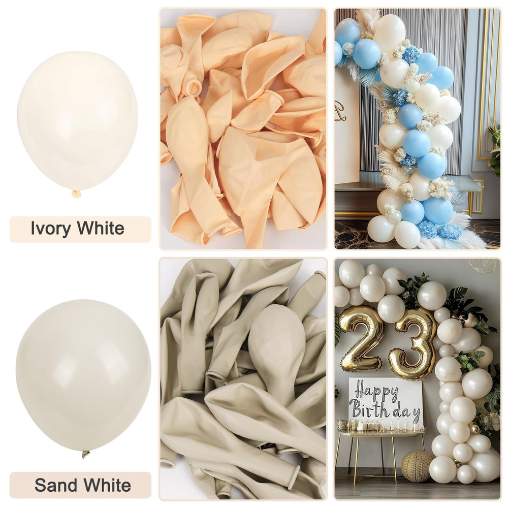 Rubfac ivory white balloon kit assembly for DIY decor displays
