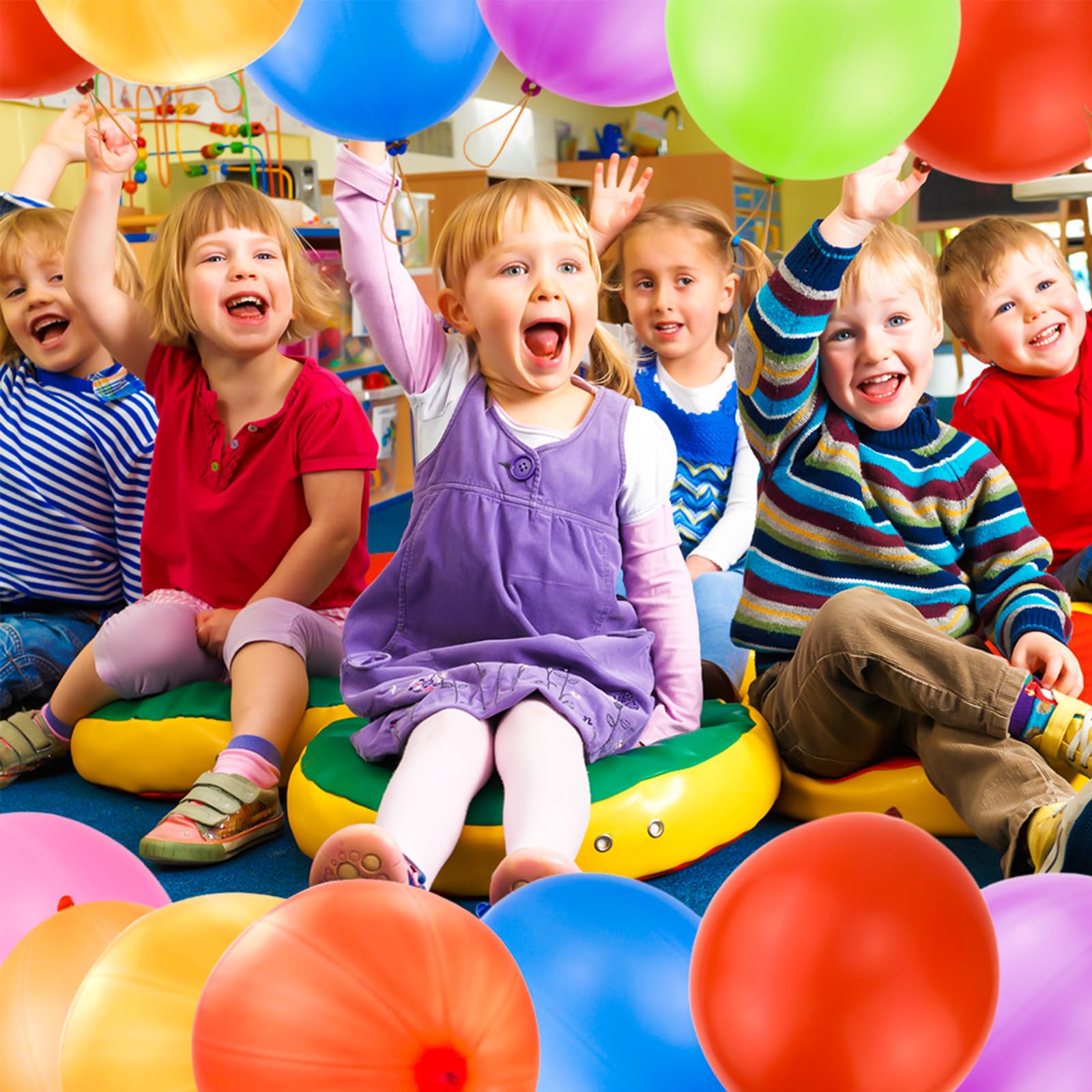 Rubfac neon punch balloons add vibrant color to parties and play.