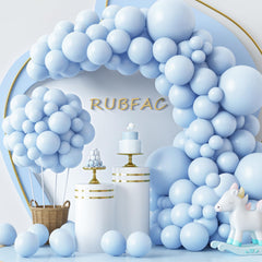 RUBFAC pastel blue 18-inch balloons pack for dramatic arch decorations