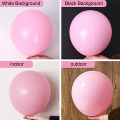 RUBFAC pastel pink balloons 10-inch set for versatile balloon arrangements.