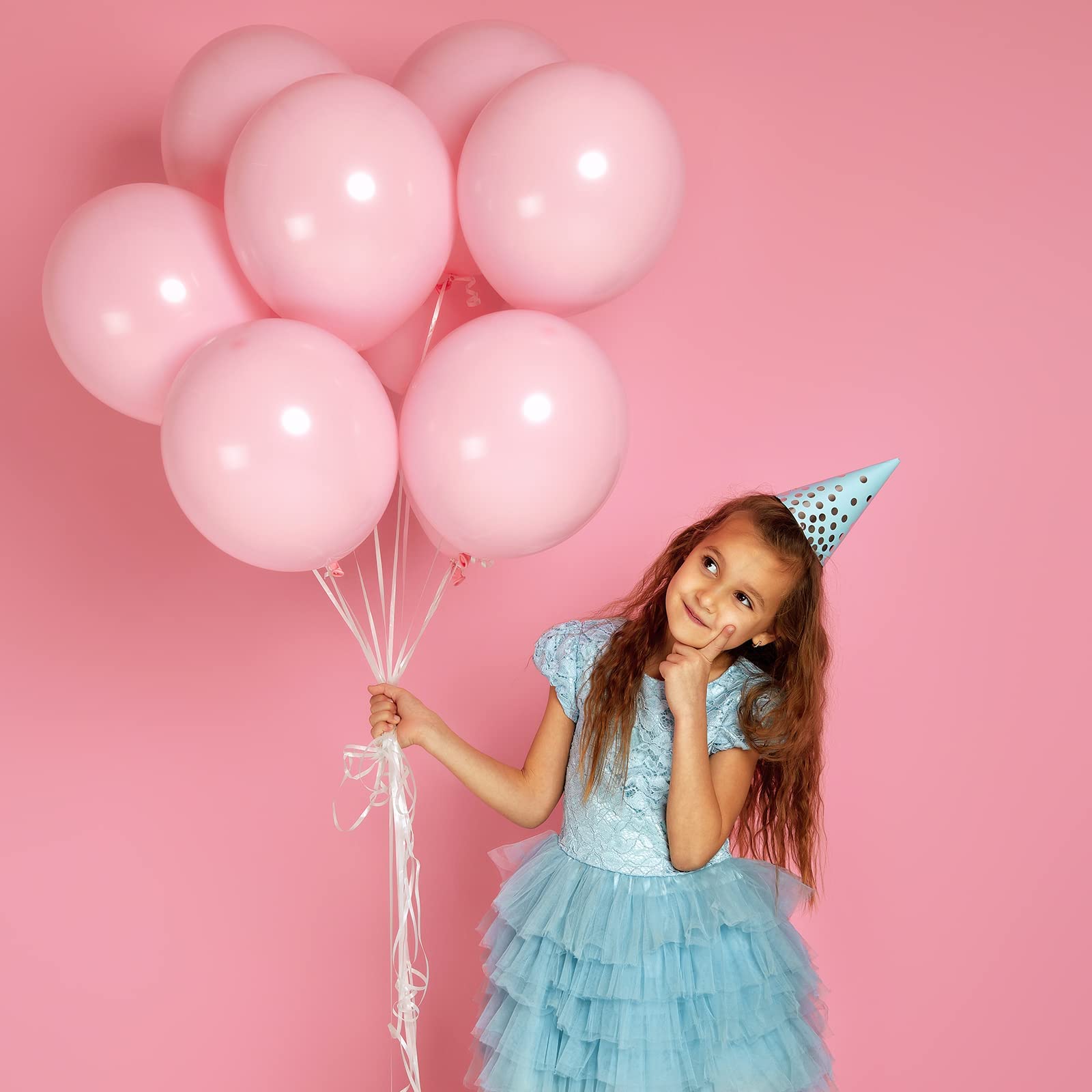 RUBFAC pink balloon garland arch setup for festive decor
