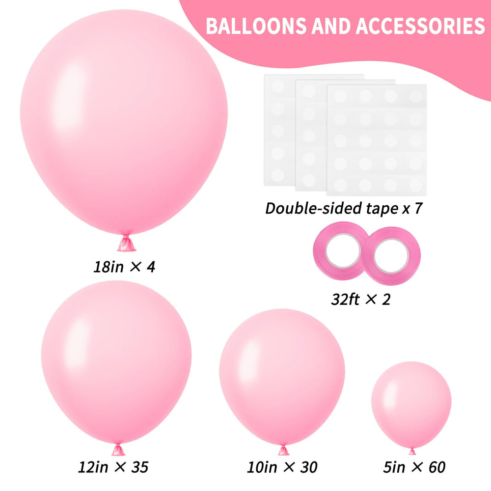 RUBFAC pink balloons 12 inch set for vibrant party decorations