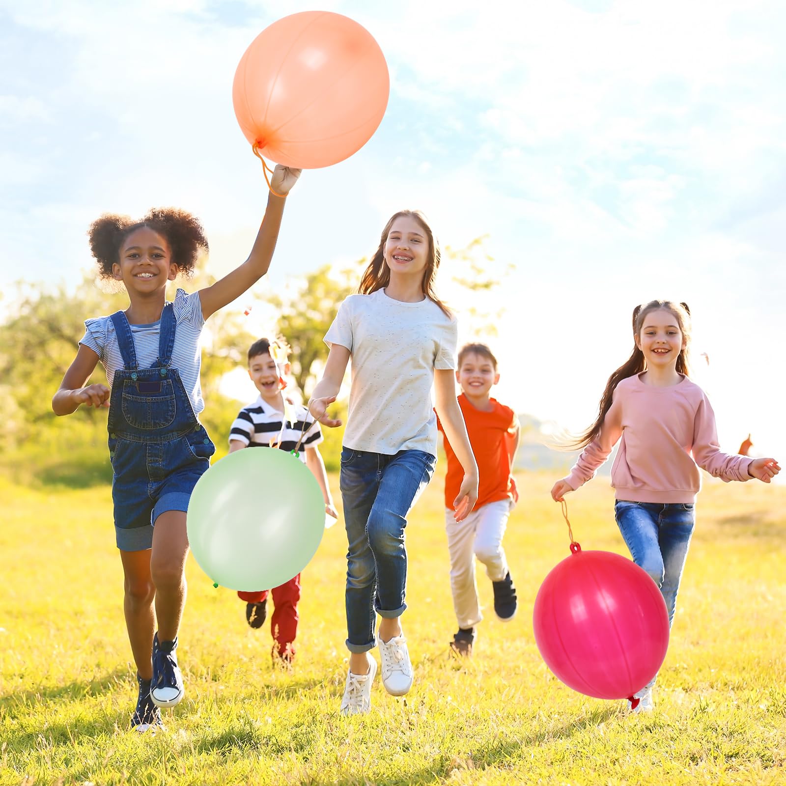 Rubfac punch balloon neon colors ideal for vibrant party decor.