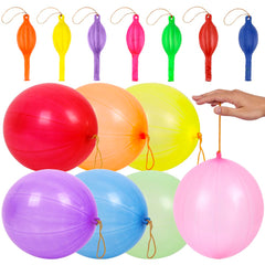 Rubfac punch balloons 18-inch neon set for durable, interactive party play.