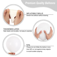 Rubfac white balloons 10-inch versatile for ceiling installations and arches
