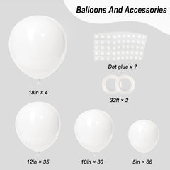 Rubfac white balloons 12-inch ideal for garlands and table decor