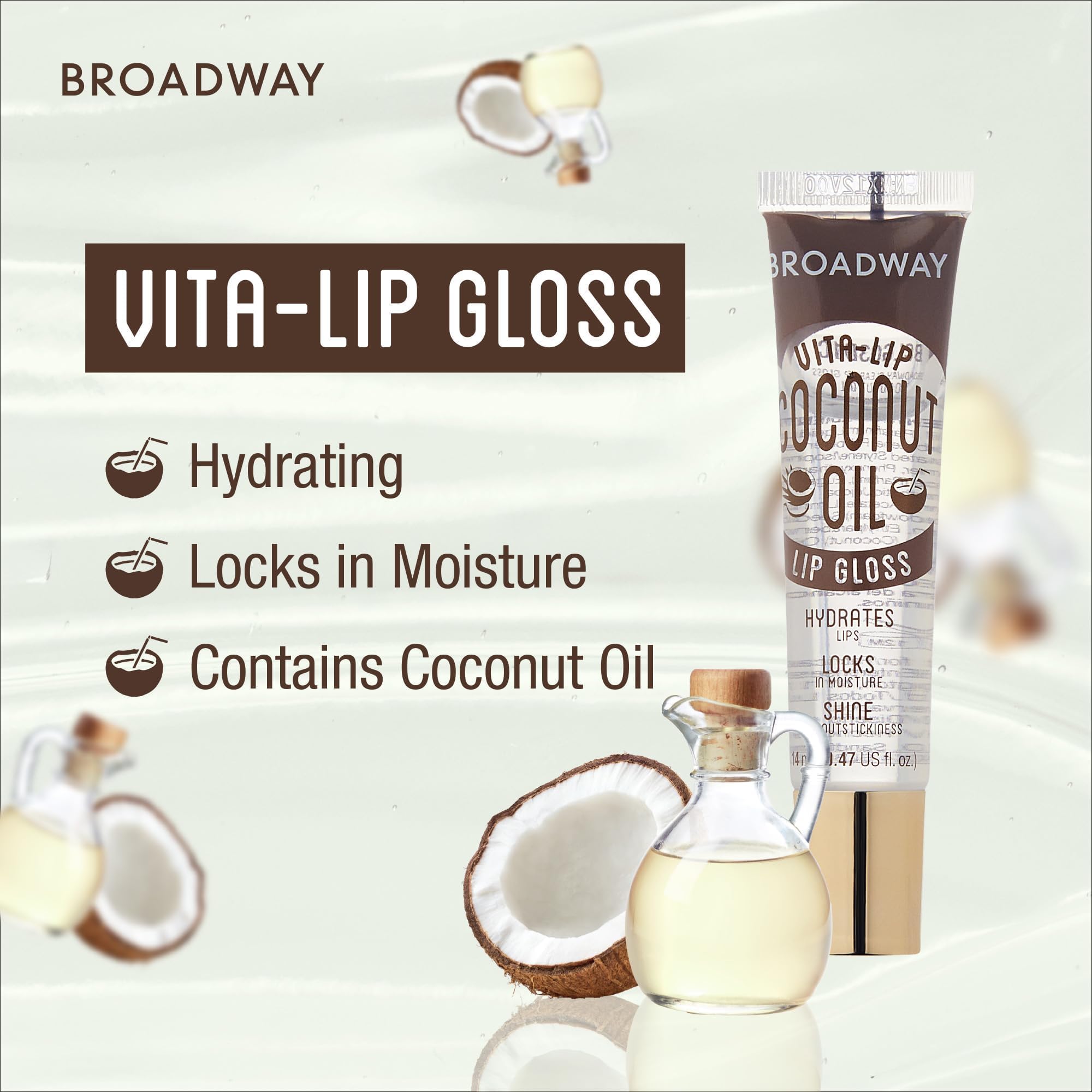 Ruby Kisses Broadway Vita-Lip argan oil gloss for soft, moisturized lips.
