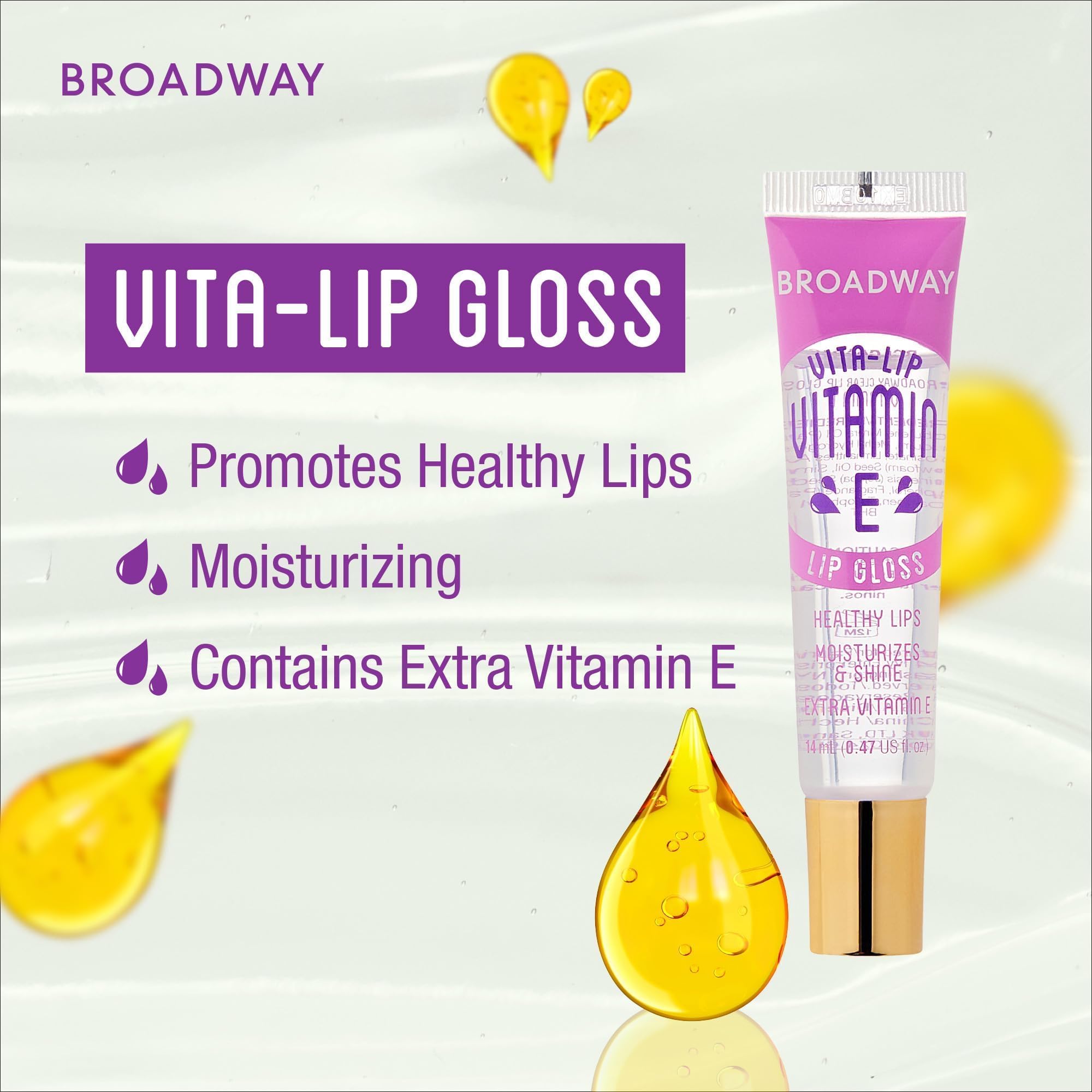 Ruby Kisses Broadway Vita-Lip mango and shea butter gloss for nourishment.