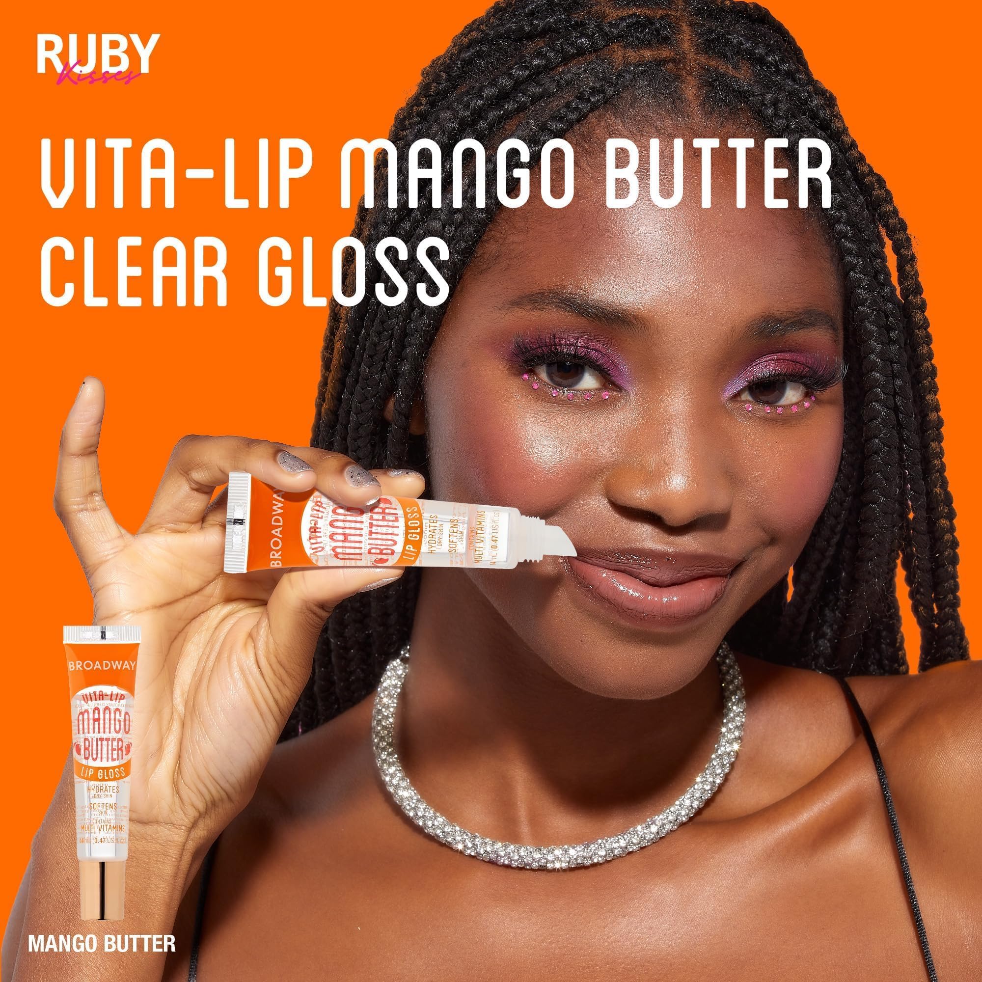 Ruby Kisses Broadway Vita-Lip packaging display for easy shopping.