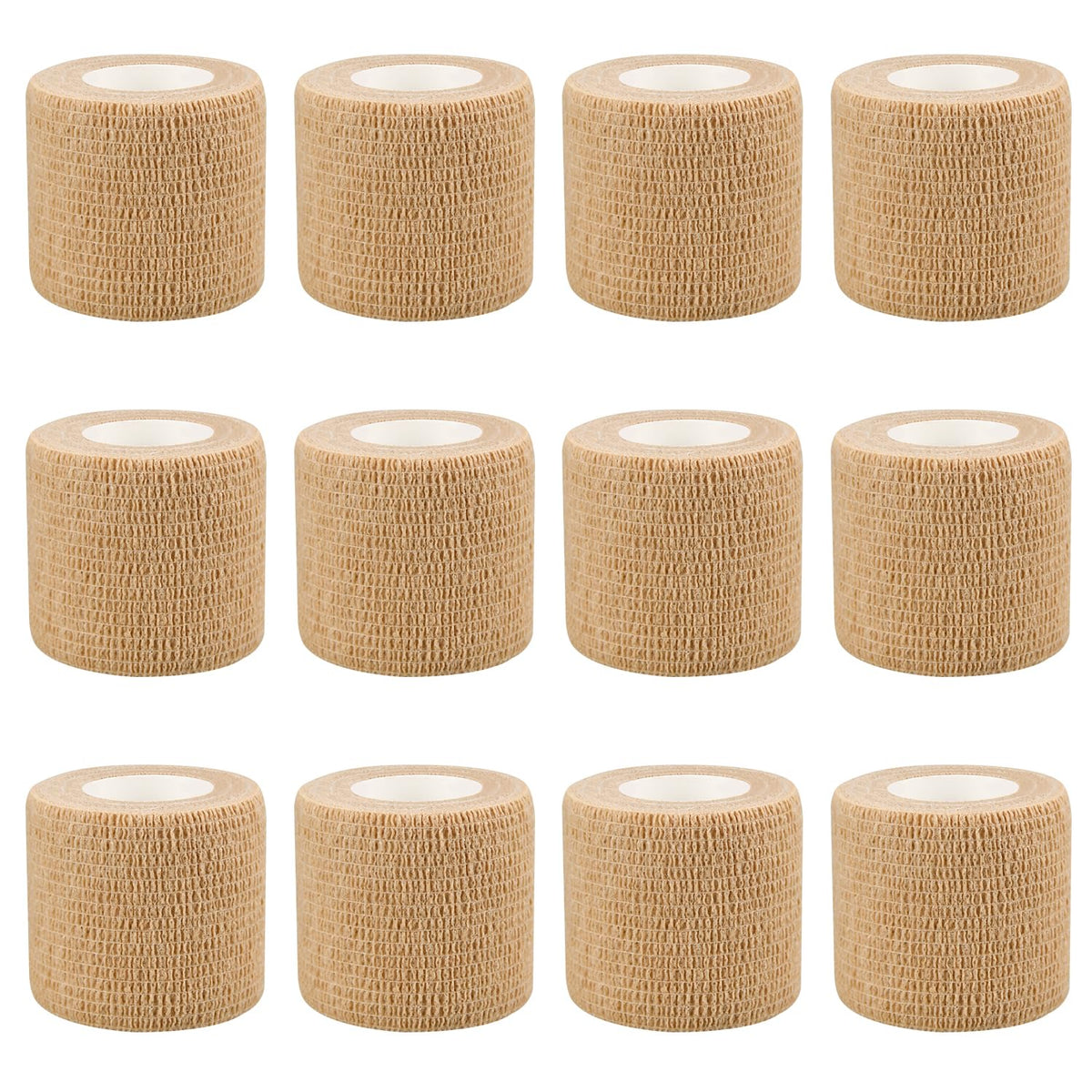 RubyQ 2-inch skin-color bandage wrap close-up, flexible five-yard roll for on-the-go care.