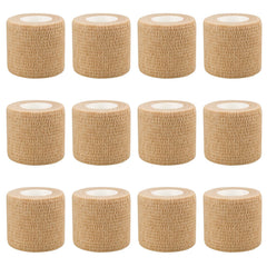 RubyQ 2-inch skin-color bandage wrap close-up, flexible five-yard roll for on-the-go care.