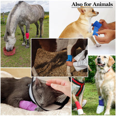 Ruby.Q animal-friendly bandage wrap secures dressings safely for pets.