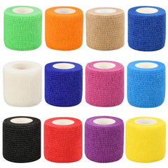 Ruby.Q self-adhesive bandage wrap in 12 colors for versatile sports and daily use.