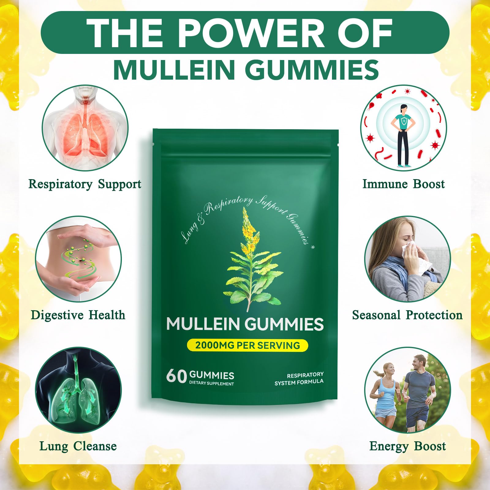 Ruduwu Mullein Gummies ingredients highlight quercetin and elderberry blend.
